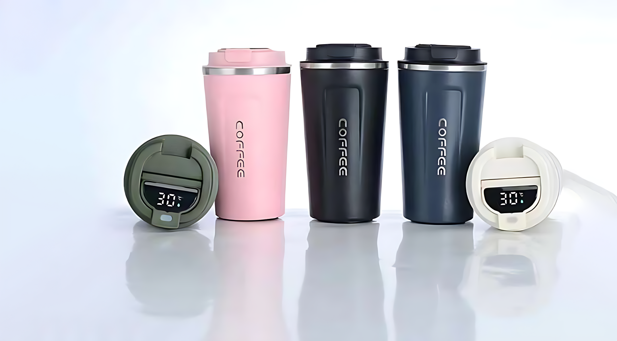 Temperature Display Insulated Coffee Cup